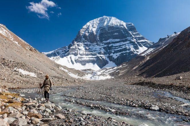 Pilgrim on Mount Kailash
